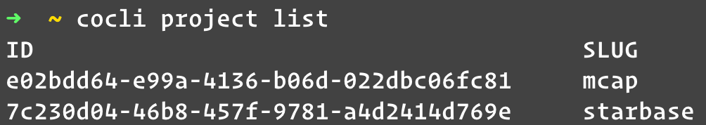 cocli-list-user-projects