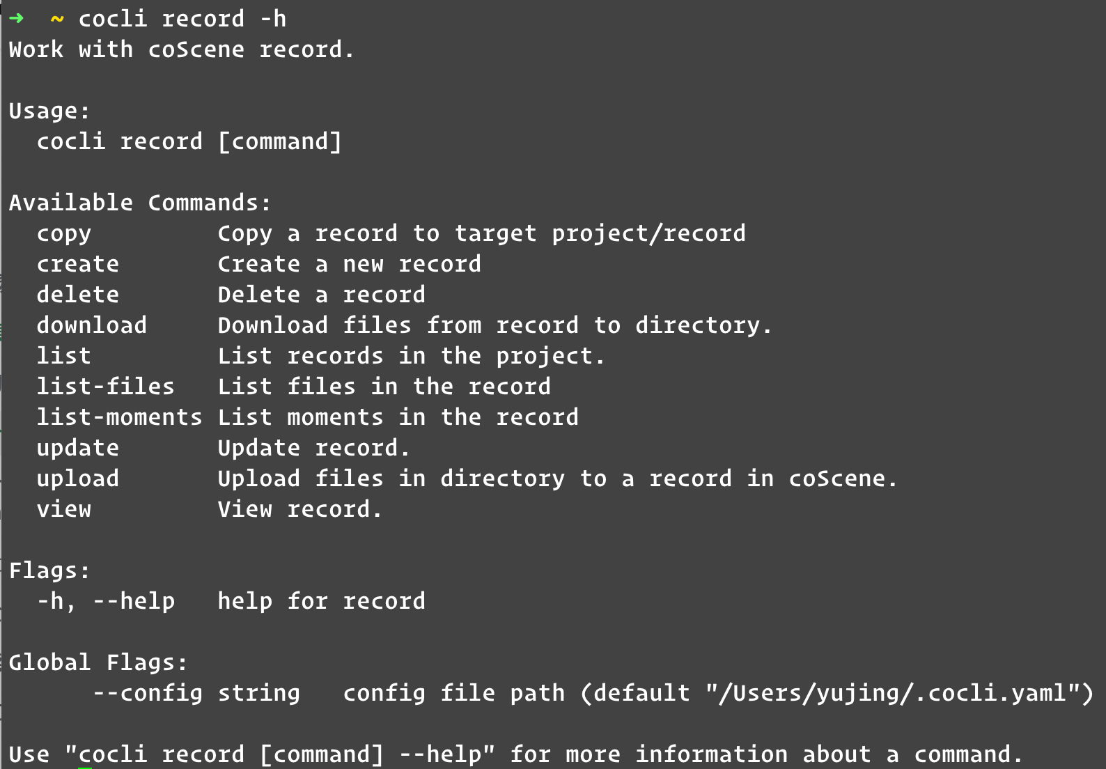 cli-record-help