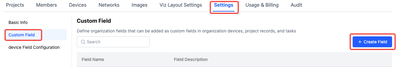 Set Device Custom Fields